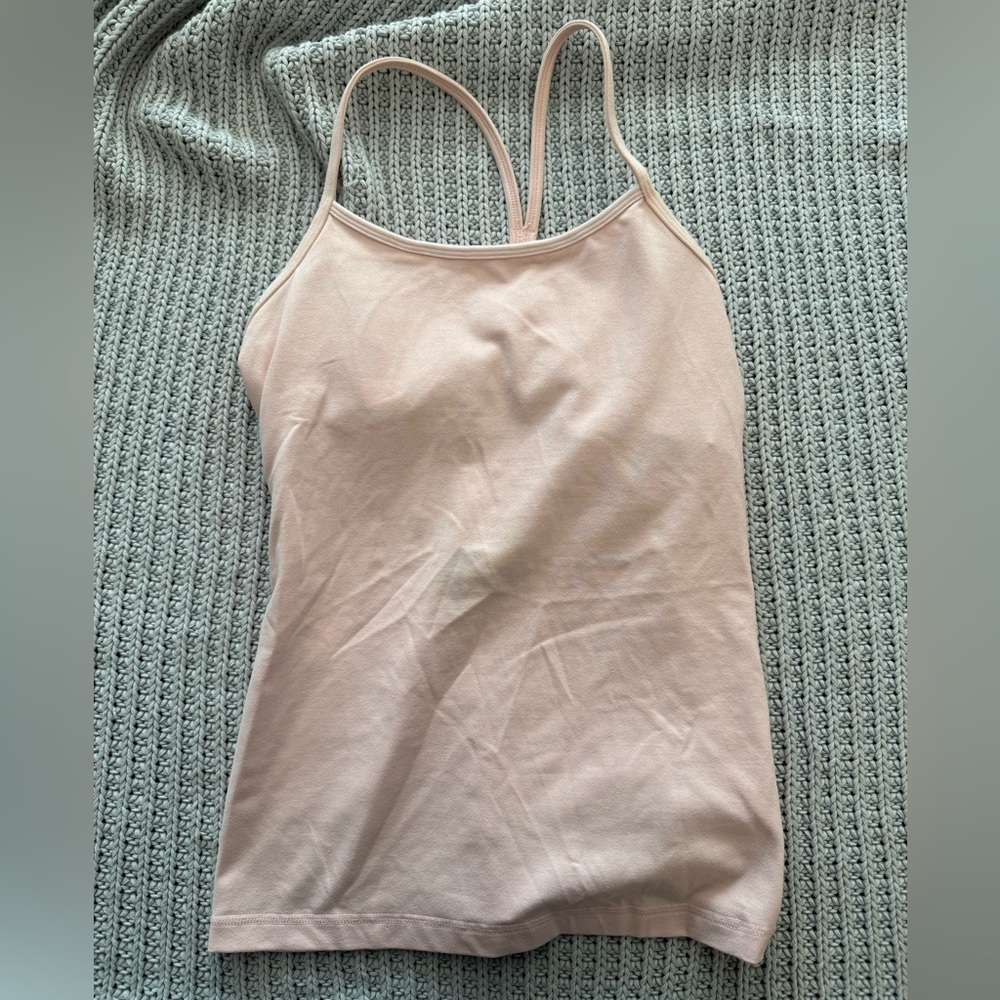 Lululemon Power Y Tank Built-In Bra Parfait Pink Size 6